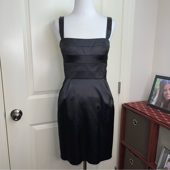 Hailey Logan by Adrianna Papell Black Satin Cut Out Mini Dress - Picture 3 of 16